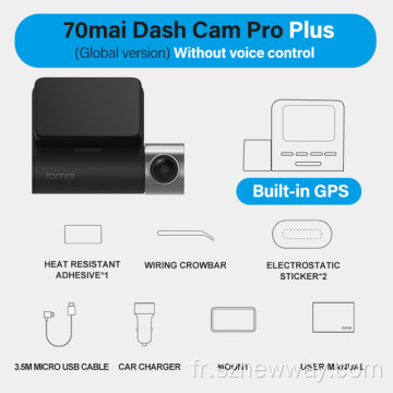 70mai A500 Dash Cam Vision de la nuit Caméra DVR
